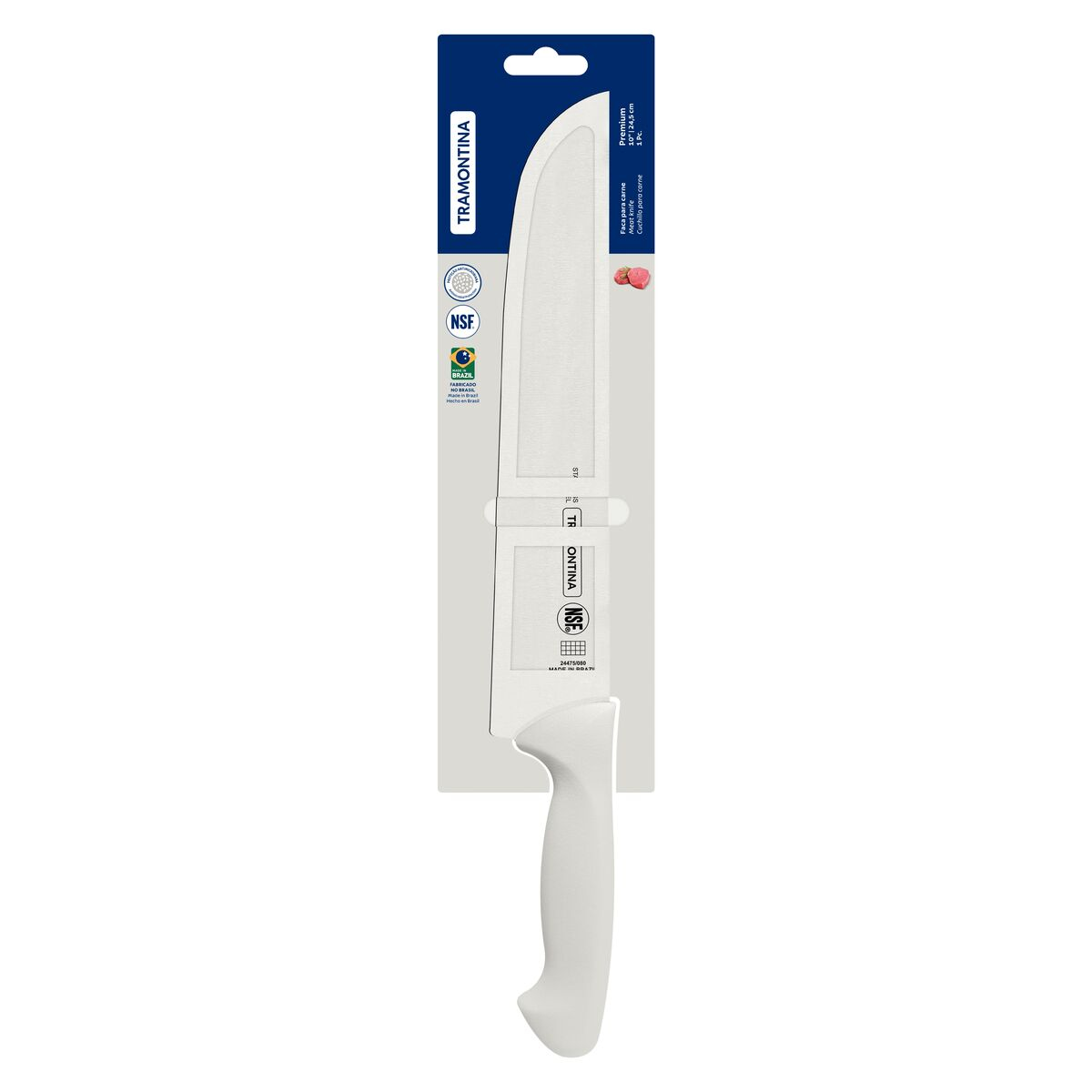 Cuchillo para carne mango blanco 10pulg