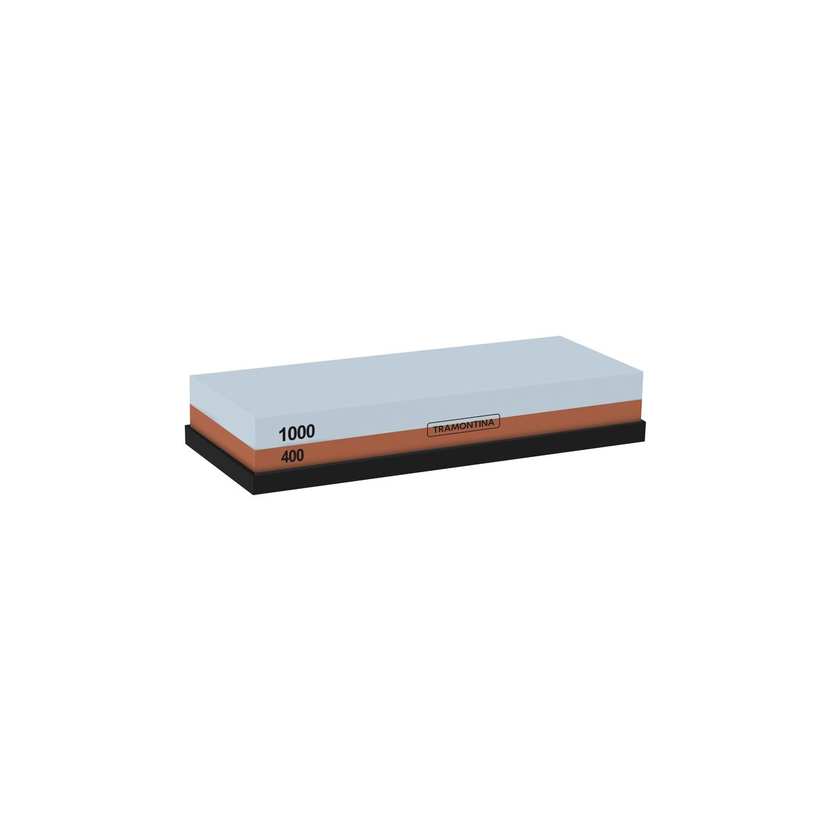 Tramontina Profio Sharpening Stone Double-Sided with Granulation 1000 and 400 and Rubber Support
