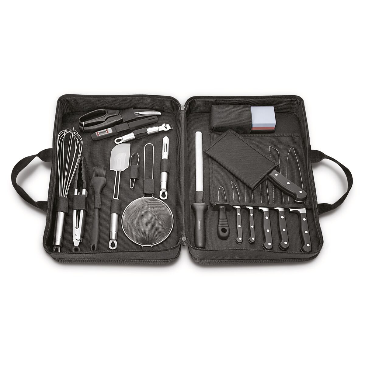 Tramontina Century 20-Piece Stainless-Steel Chef's Set with Black Polycarbonete Handles