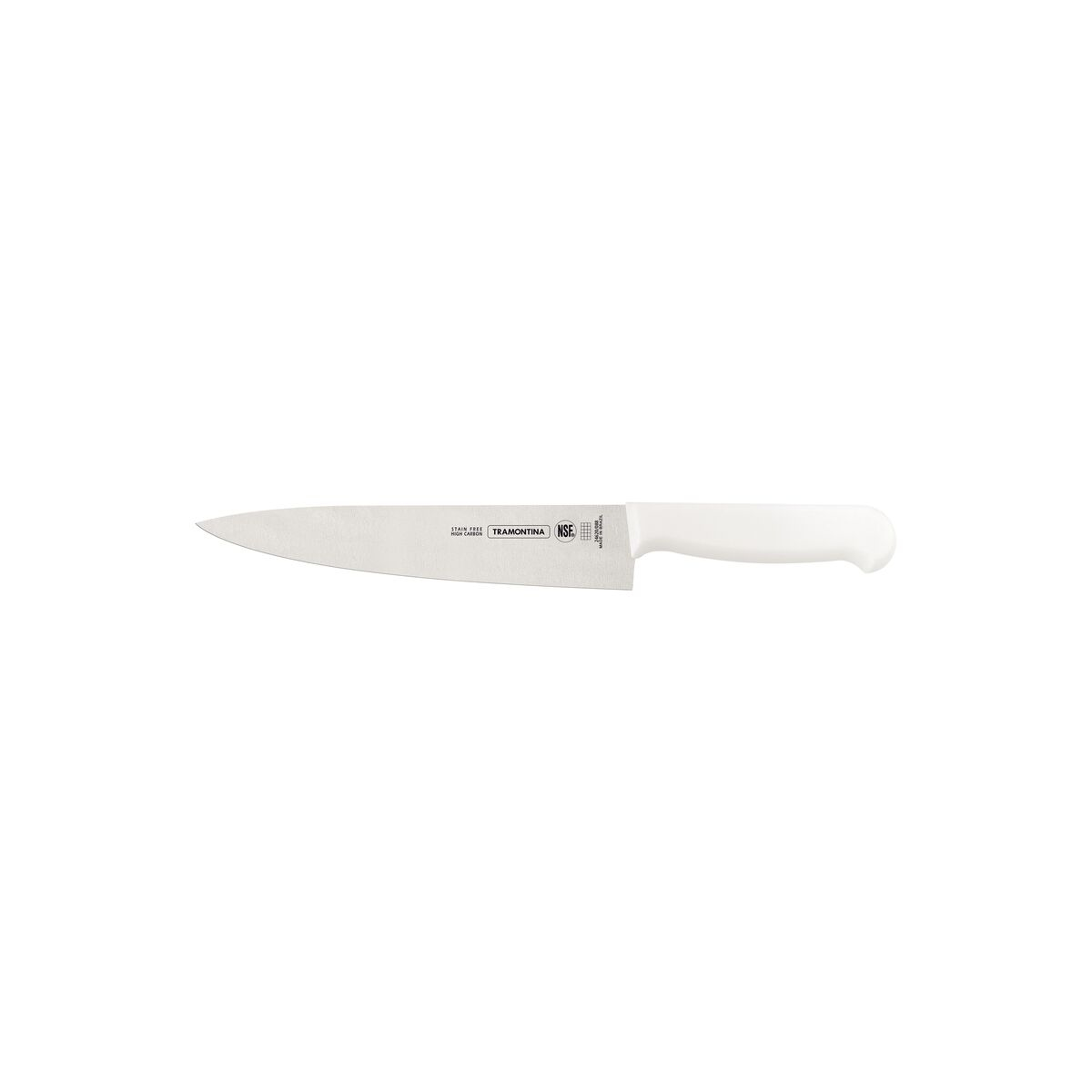 Tramontina Professional Meat Knife with Stainless-Steel Blade and White Polypropylene Handle with Antimicrobial Protection 8"