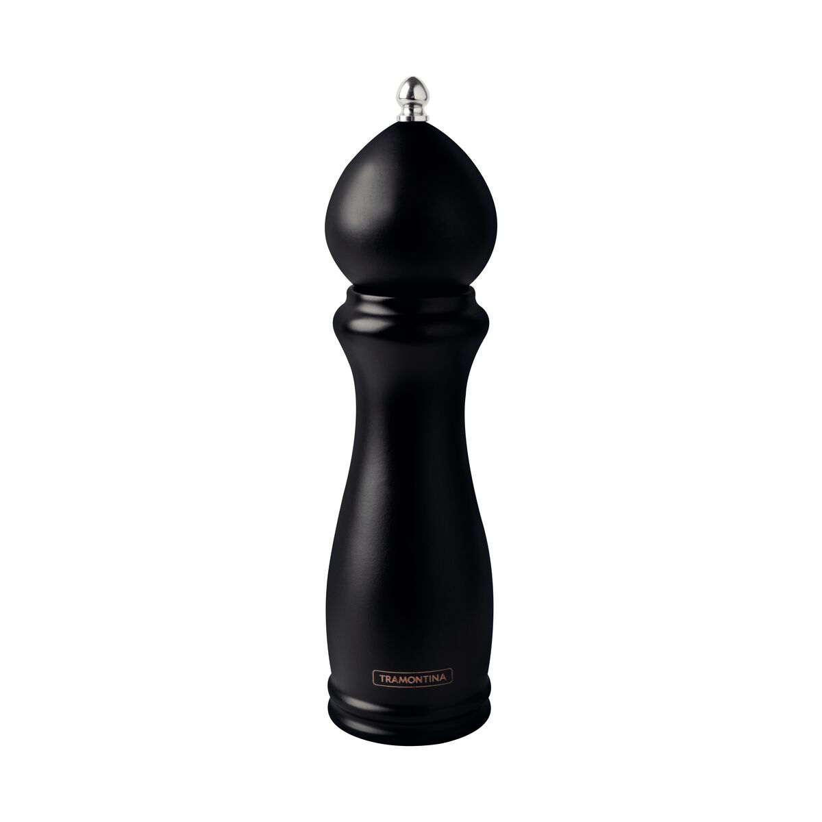 Tramontina Churrasco Black Salt and Pepper Mill in Ceramic with an 8" Wooden Container
