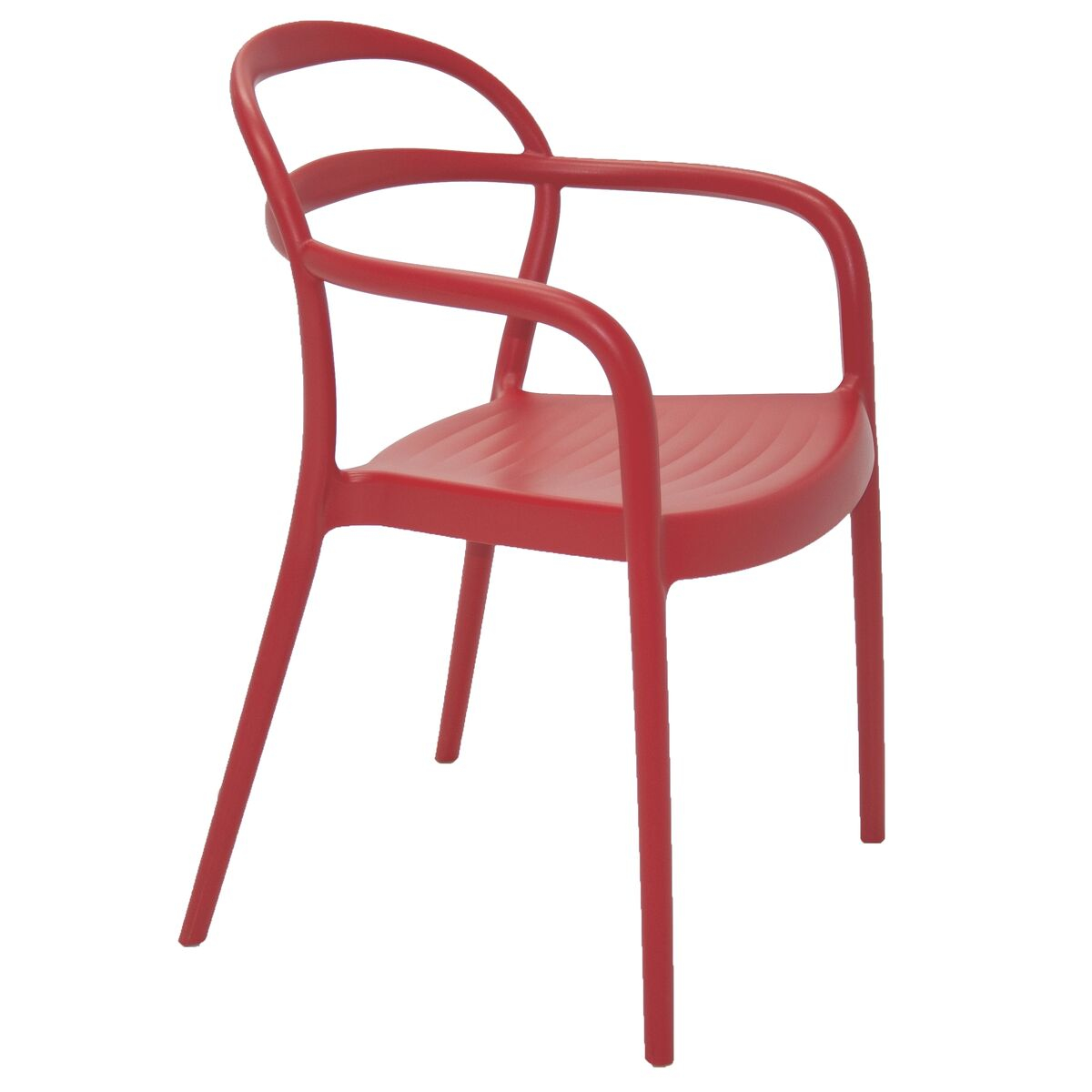 Cadeira Tramontina Sissi em Polipropileno e Fibra de Vidro com Braços Vermelho