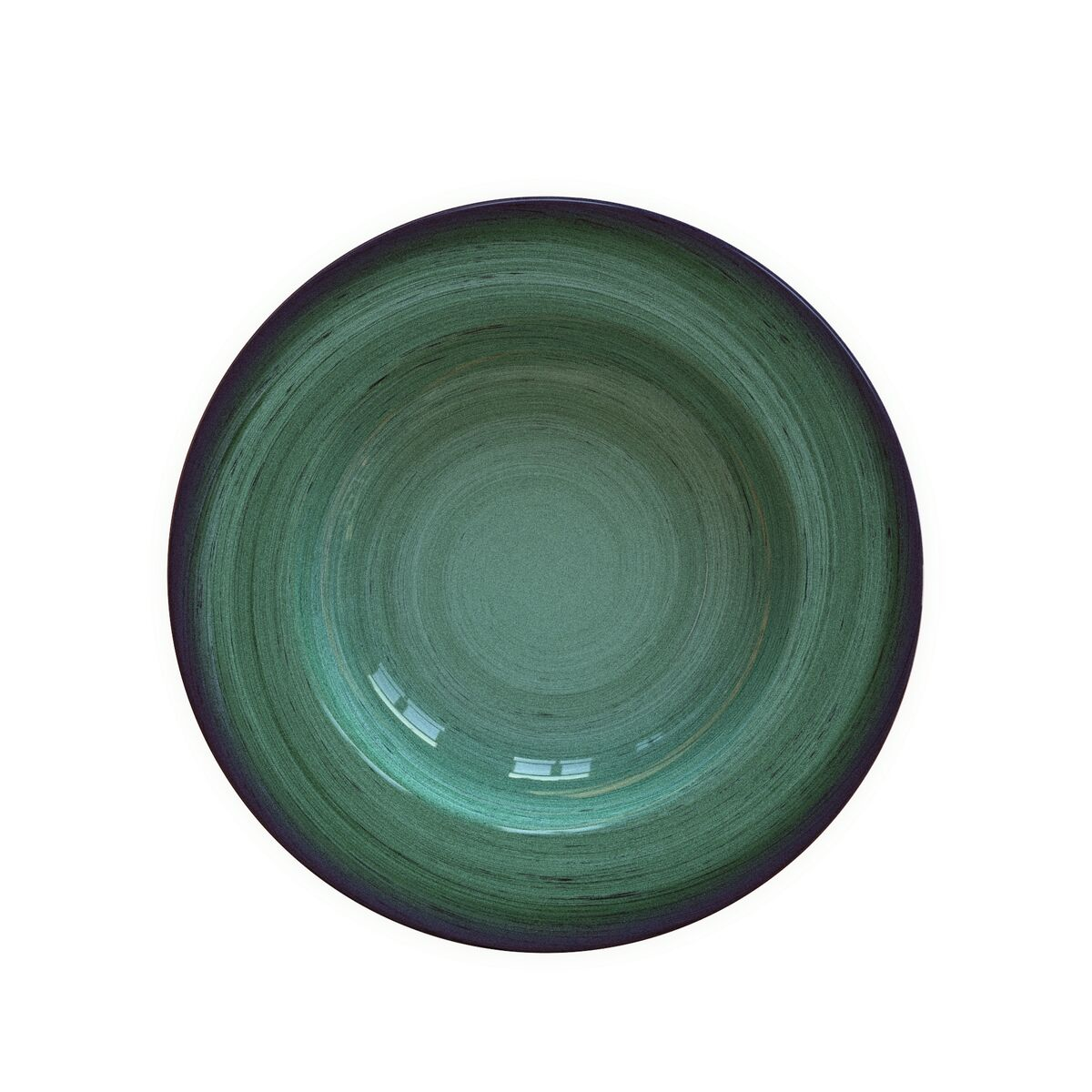 Prato Fundo Tramontina Rústico Verde em Porcelana Decorada 23 cm