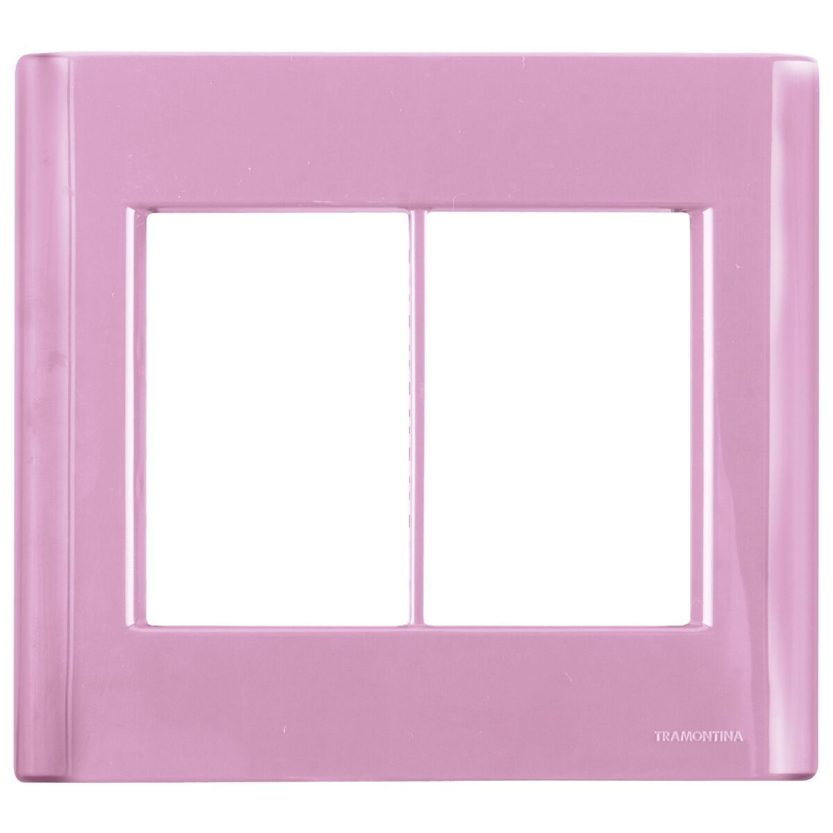 Tramontina Giz pink 6-gang wall plate, 4x4