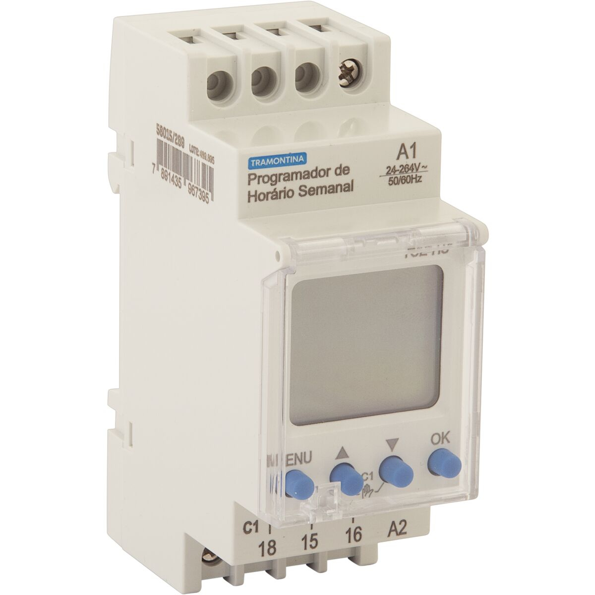 Tramontina Weekly Time Programmer Timer Relay 24-264 V AC/DC 16 A AC-1