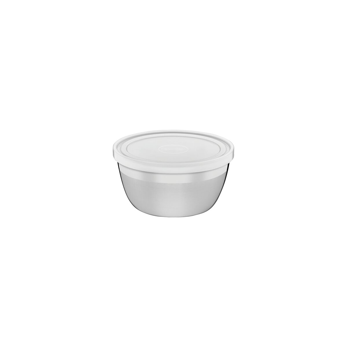 Tramontina Freezinox round stainless steel container with plastic lid, 0.3 L and 9 cm