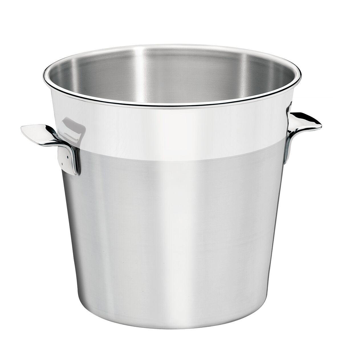 Tramontina Cosmos matte stainless steel ice bucket with shiny rim, 14 cm and 1.8 L