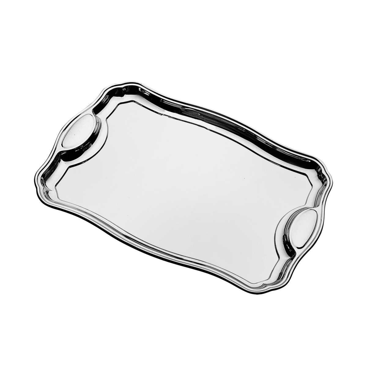 Tramontina Classic rectangular stainless steel tray with handles, 42 x 29 cm