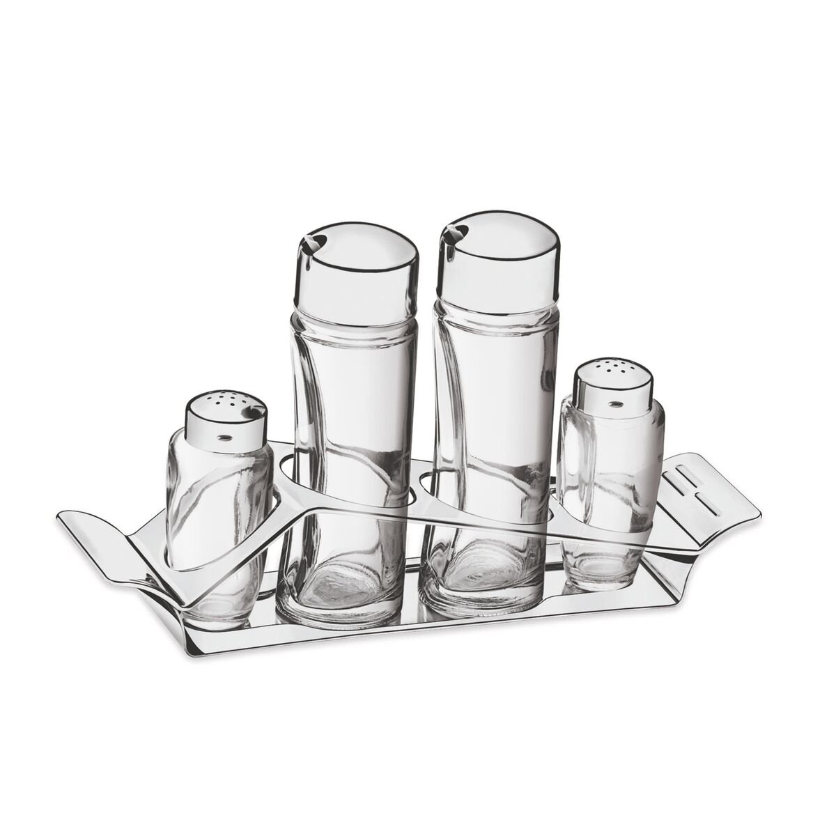 Tramontina Ciclo glass and stainless steel cruet set, 4 pieces