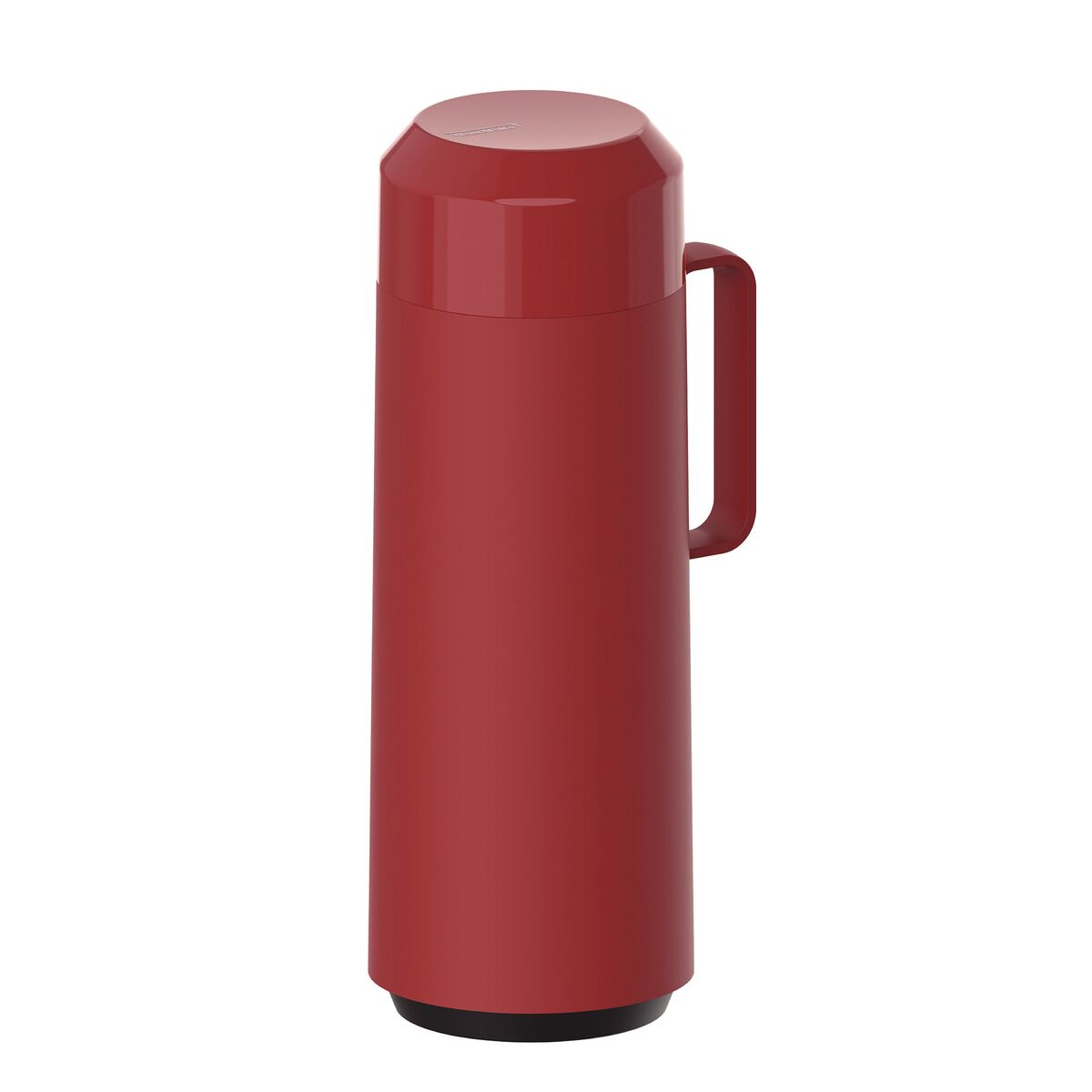 Tramontina Exata 1-L Red Plastic Thermal Beverage Dispenser with Glass Liner and Screw Lid