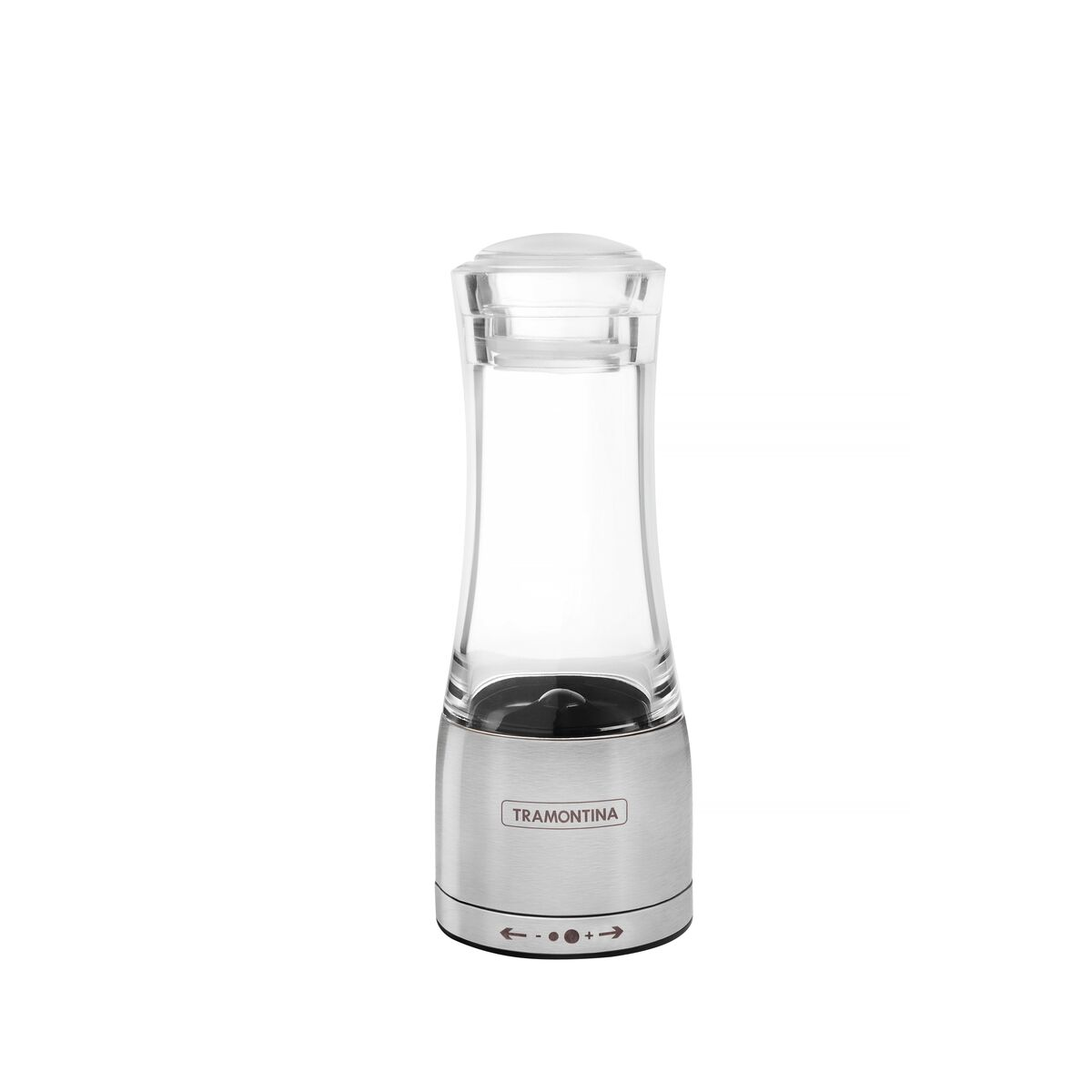 Tramontina Realce stainless steel and acrylic salt and pepper mill with ceramic grinder