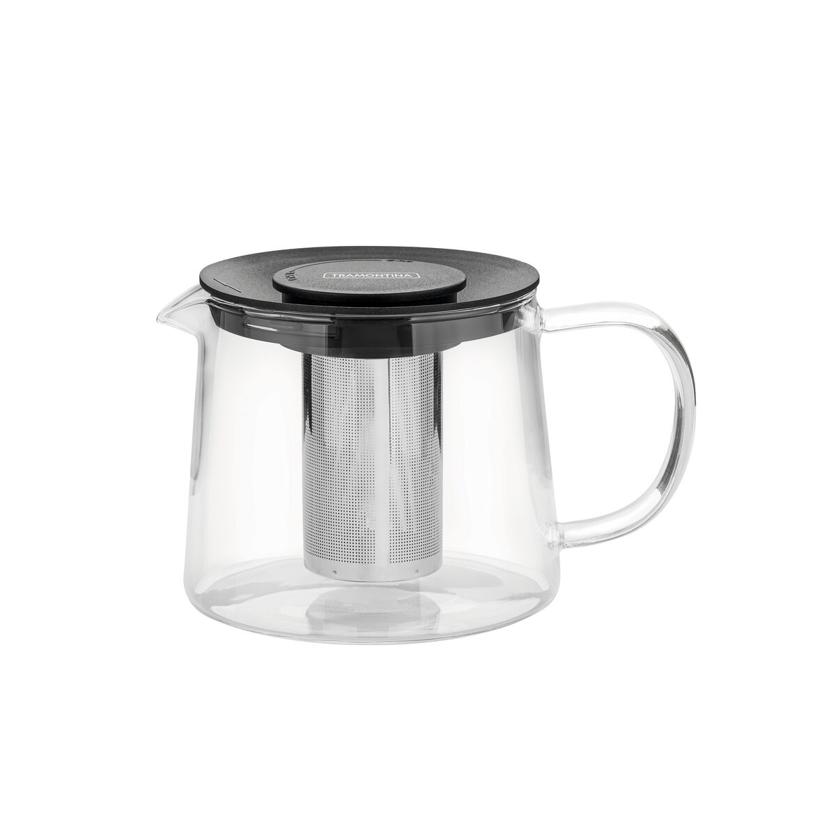 Tramontina glass and stainless steel teapot with infuser, 900 ml