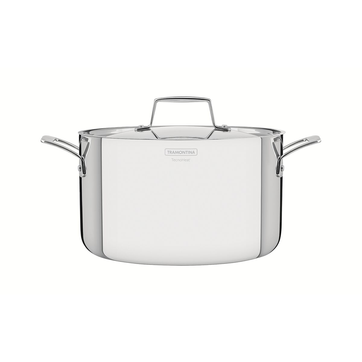 Tramontina Grano 20 cm 3.8 L stainless steel deep casserole dish with tri-ply body, lid and handles