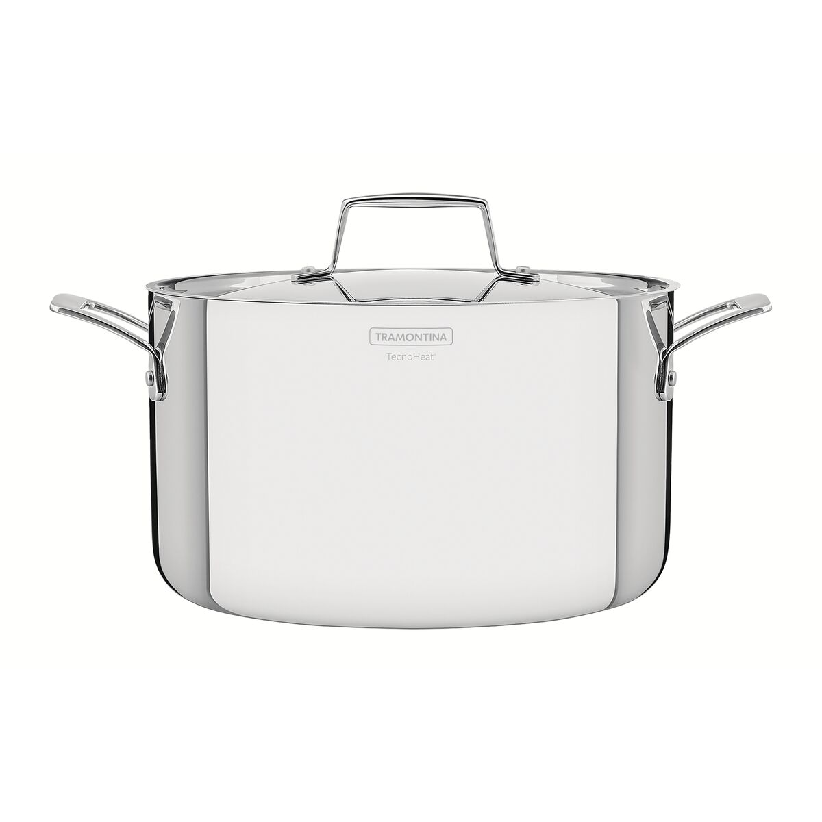 Tramontina Grano 24 cm 5,8 L stainless steel deep casserole dish with tri-ply body, lid and handles