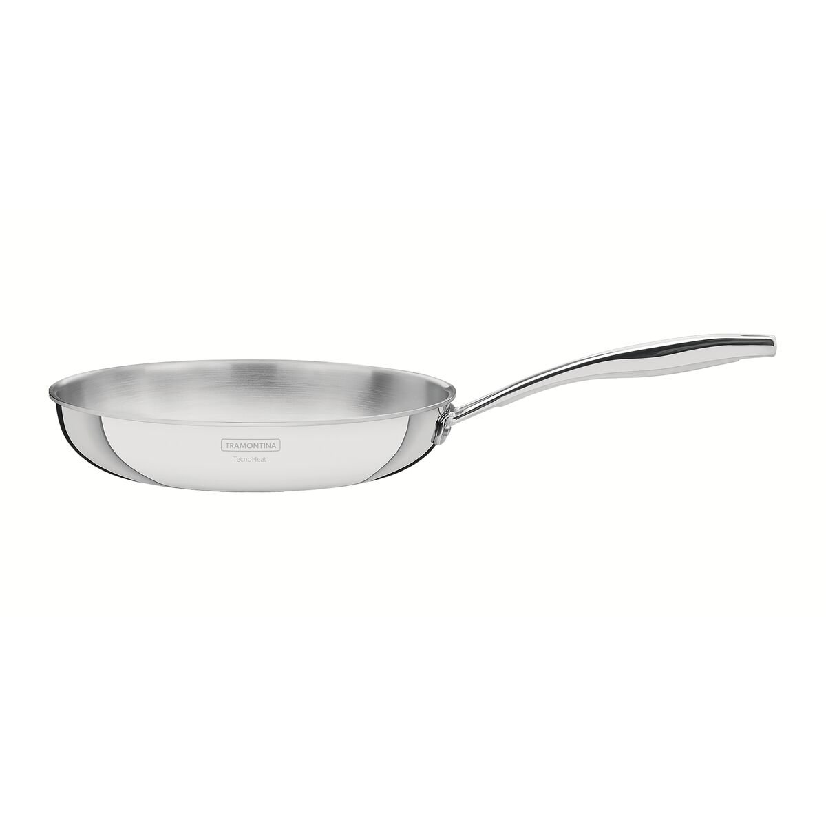 Tramontina Grano 26 cm 2.2 L shallow stainless steel frying pan with tri-ply body and long handle