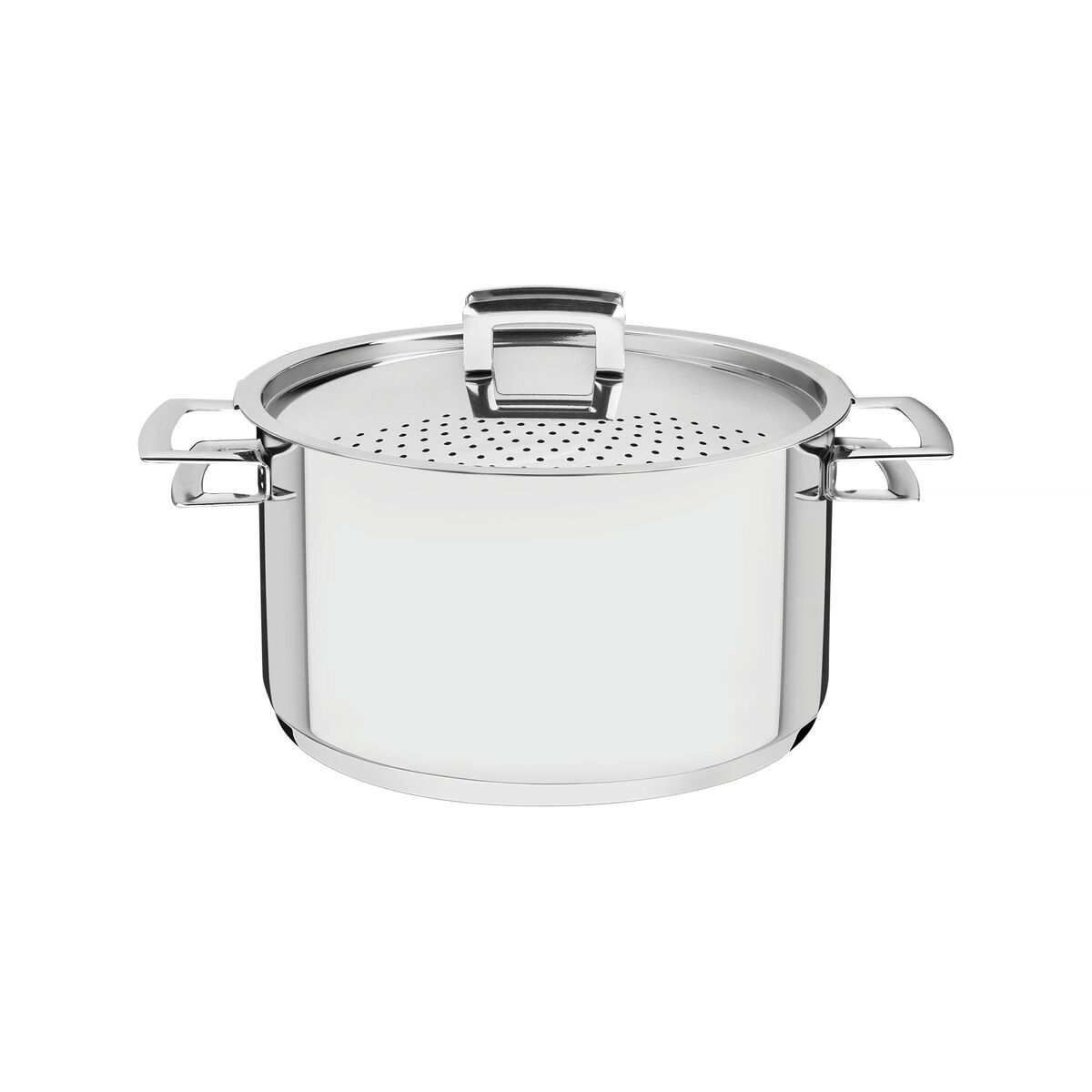 Tramontina Brava stainless steel pasta cooker with lid, handles and tri-ply base, 24 cm 6.1 L