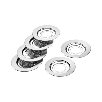 Tramontina Cosmos stainless steel coaster set, 6 pieces