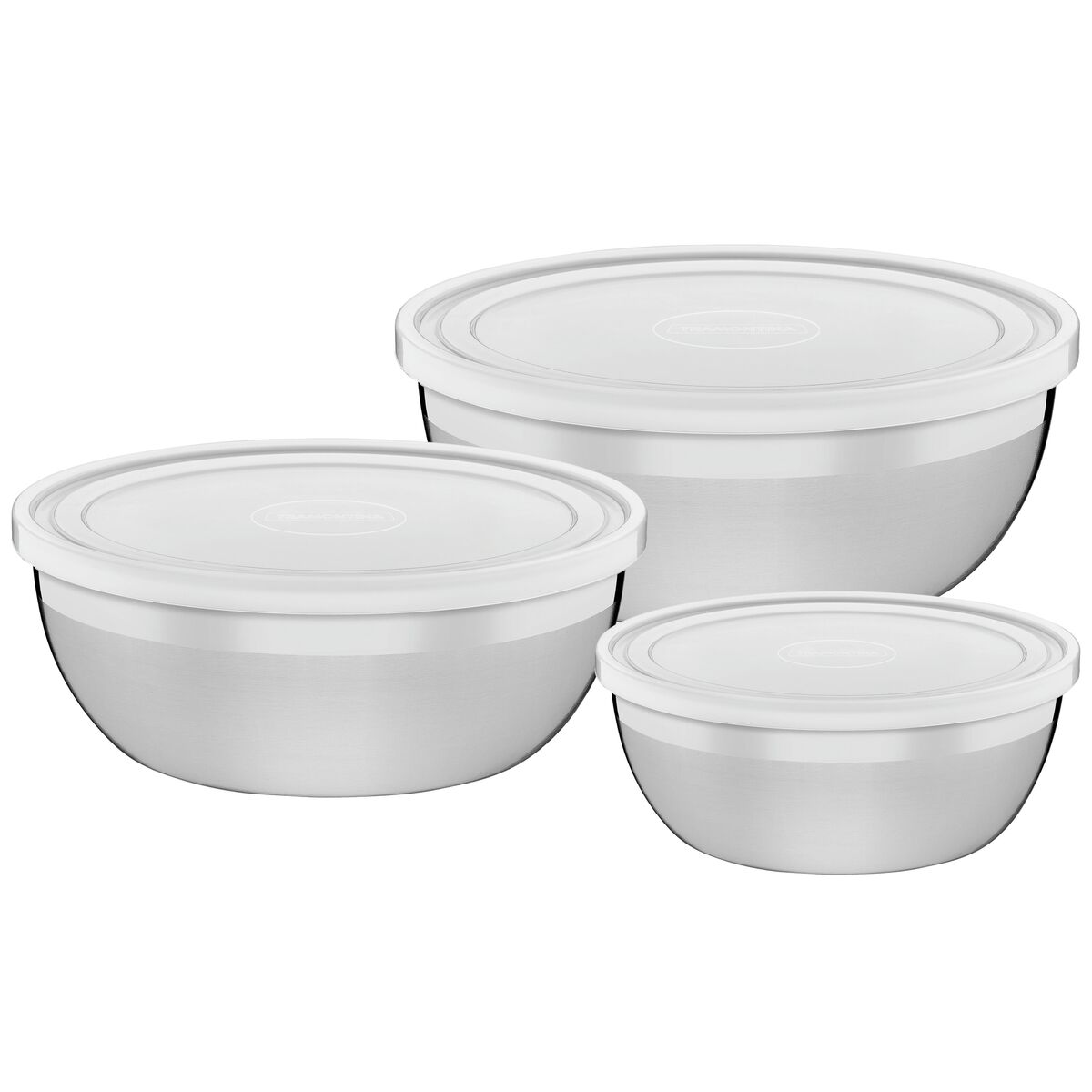 Tramontina Freezinox stainless steel container set with plastic lids, 3 pc set