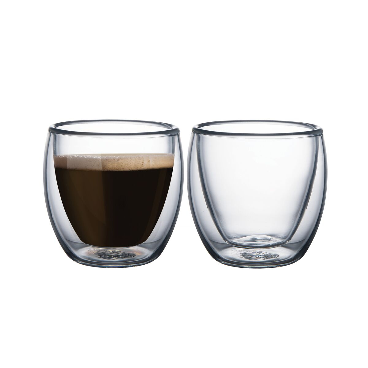 Tramontina double-walled glass coffee cup set, 2 pieces