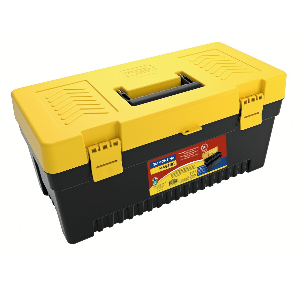 20" Plastic Tool Box with plastic tray removable