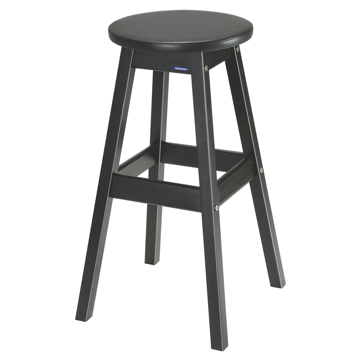 Tramontina Vin Counter Stool with Black Synthetic Leather Lining