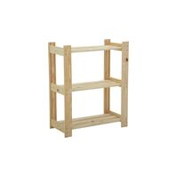 Tramontina Modulare Pine Wood Bookcase with Natural Finish and 3 Shelves, 90x30.2 cm
