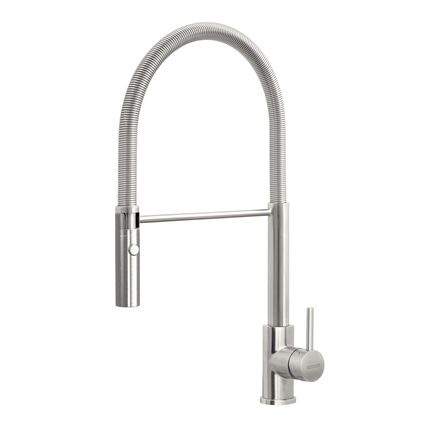 Tramontina Single stainless steel mixer faucet Versatile with Scotch Brite finish