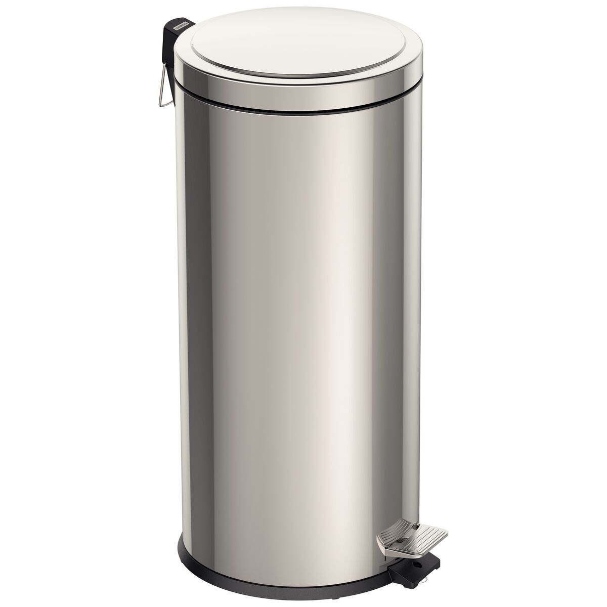 Tramontina stainless steel pedal trash bin with a polished finish and removable internal bucket  30 L