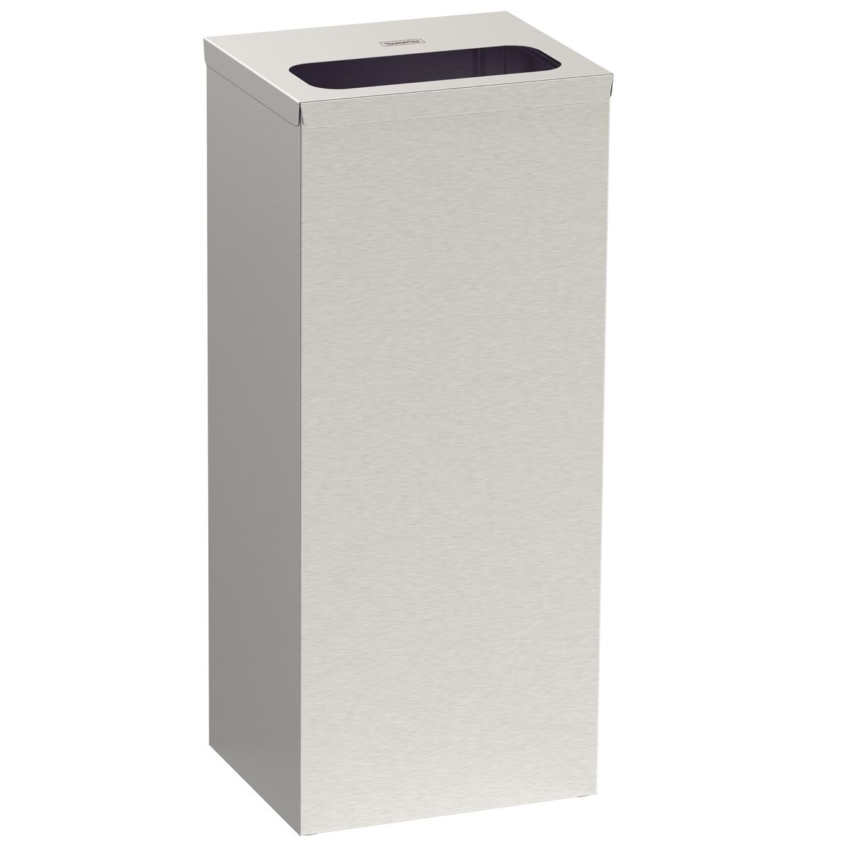 Tramontina 50L stainless steel trash bin with a Scotch Brite finish