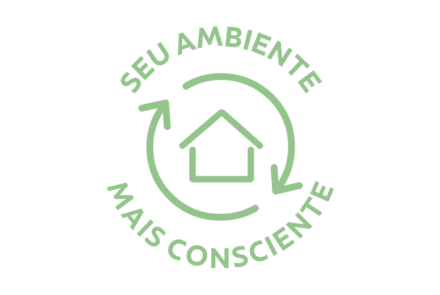 Logotipo “Seu ambiente mais consciente”. 