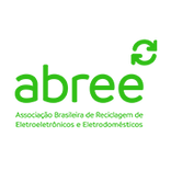 Logotipo da ABREE: Associação Brasileira de Reciclagem de Eletroeletrônicos e Eletrodomésticos. 